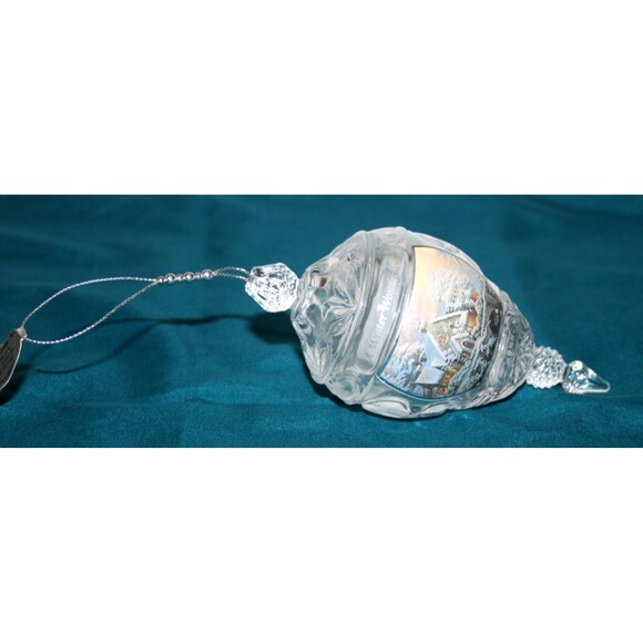 2016 Thomas Kinkade Crystal Christmas Ornament A Winter Wonderland Decor Collect - Picture 4 of 5